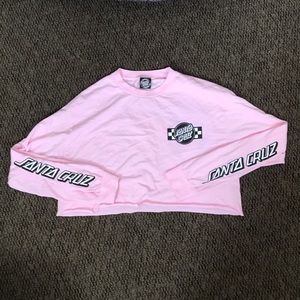 Long sleeved cropped santa cruz top